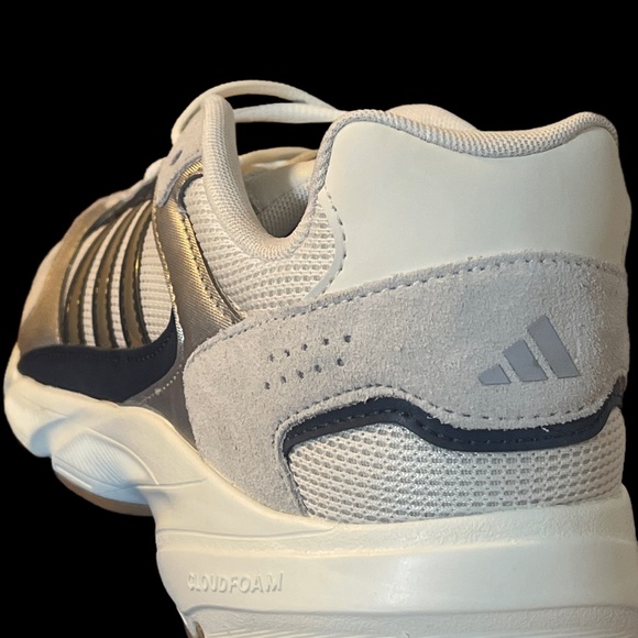 Adidas CHAOS Men’s size 10.5D Gray and Black Retro 90’s Y2K Sneakers Suede/Mesh - Picture 7 of 9